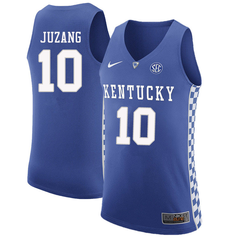Men #10 Johnny Juzang Kentucky Wildcats College Basketball Jerseys Sale-Blue